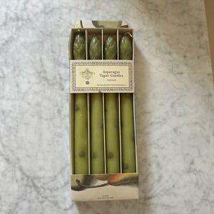 4pk Unscented Asparagus Green Taper Candles John Derian for Target New in Box